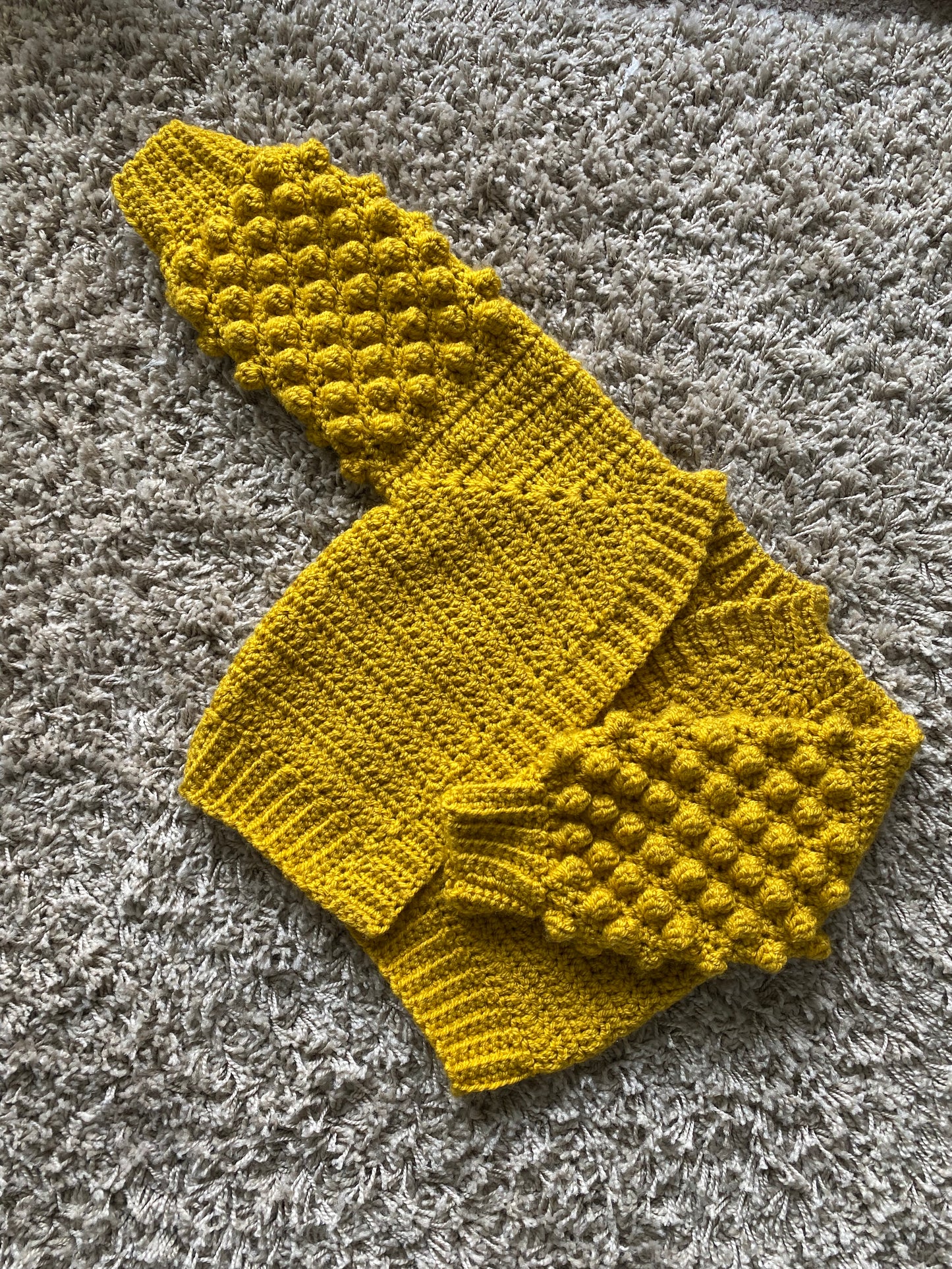 Baby/ toddler Crochet bobble sleeve cardigan.